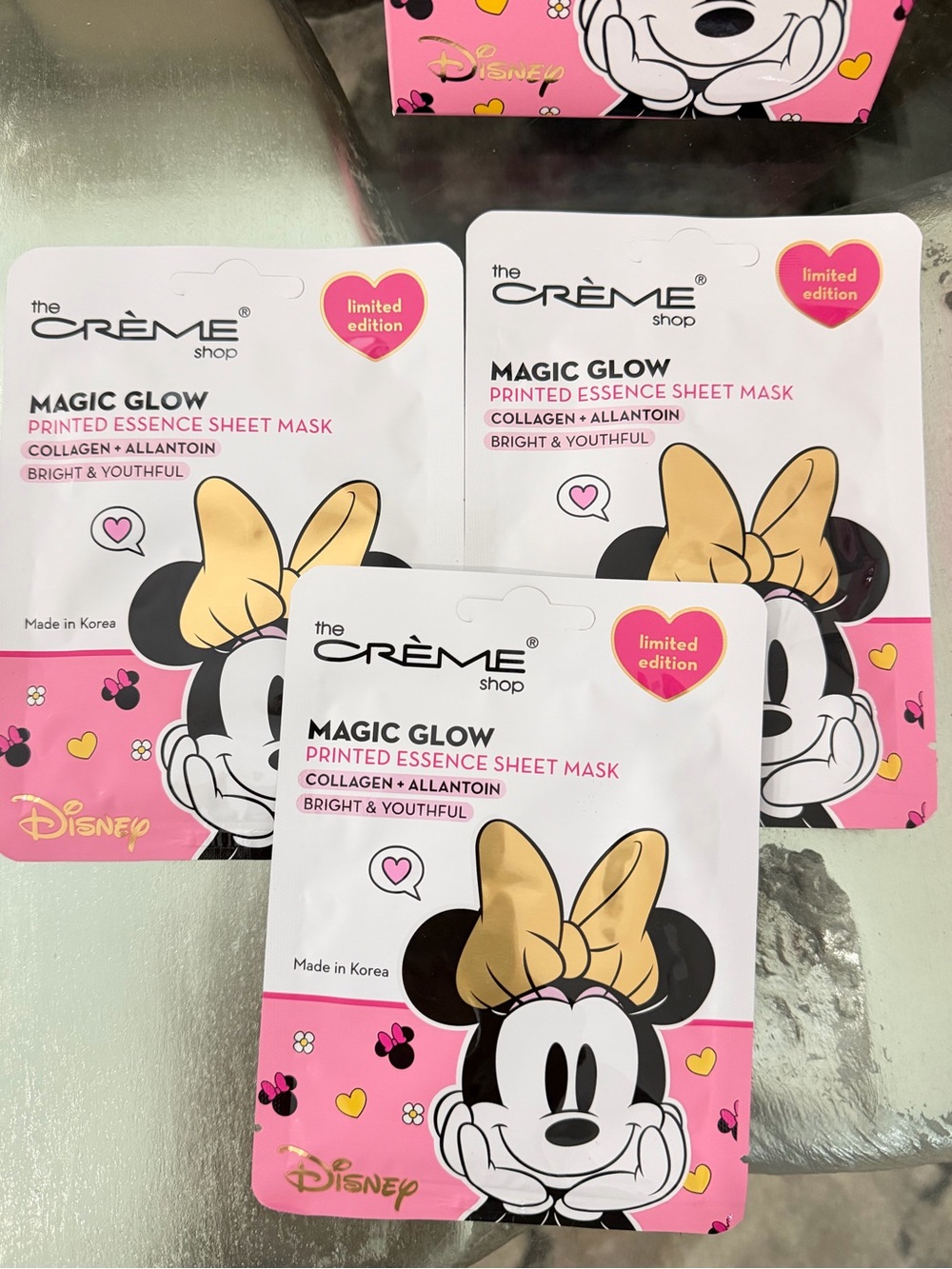 Disney Minnie Magic Glow Printed Essence Sheet Mask - Pink